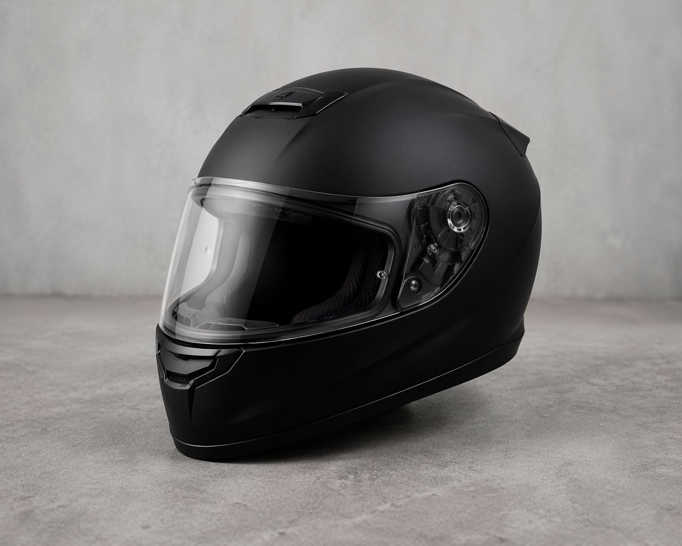Casco integral negro mate